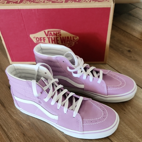 Vans Shoes - VANS Off The Wall Women Sk8 Hi Lavender High-Top Suede Skate New Sneakers Size 7